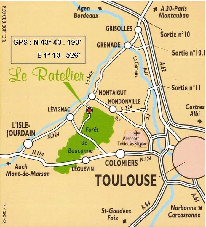 Hotel Le Ratelier à Montaigut-sur-Save 2*,  France